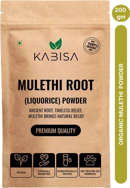 Kabisa Mulethi Powder Organic (Licorice Powder) for Face Pack Powder for Skin Glow