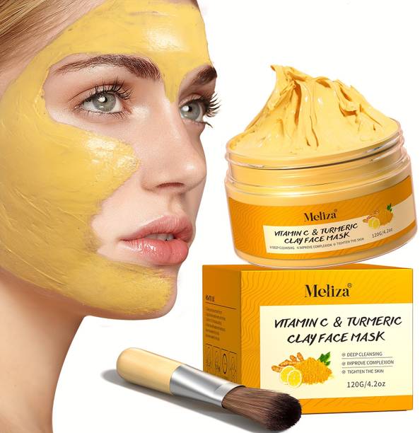 GLAMITY Turmeric Vitamin C Cleaning Facial Mask Turmeric Mud Facial Mask Deep Cleaning