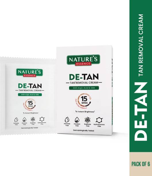 Nature's Essence Detan Tan removal Cream|Face Pack| Pack of 6 X 10Gm (60 Gm)