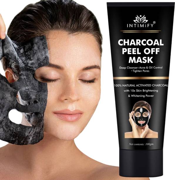INTIMIFY Charcoal Peel Off Mask, Deep Cleansing, Removes Blackheads And Whiteheads