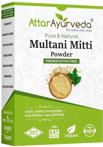 Attar Ayurveda Multani Mitti powder for face, skin and Hair | 100%
