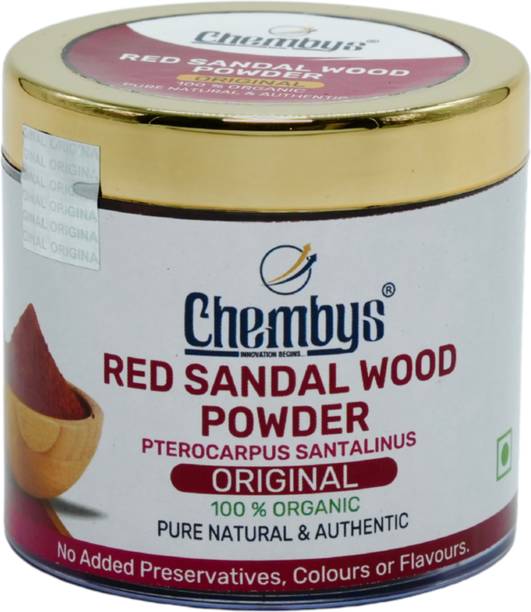 Chembys 100% Natural Red Sandalwood Powder for Tan Removal, Acne & Soft Skin Care