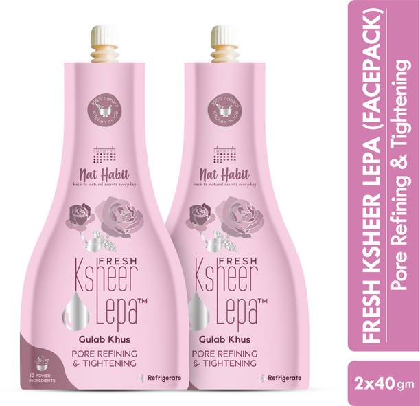 Nat Habit Gulab Khus Lepa Face Mask For Women|Pore Refining,Tightening, Acne & Pimple Free