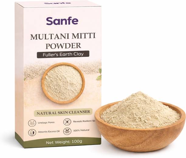 Sanfe PureClay Multani Mitti Powder |100% Pure Clay