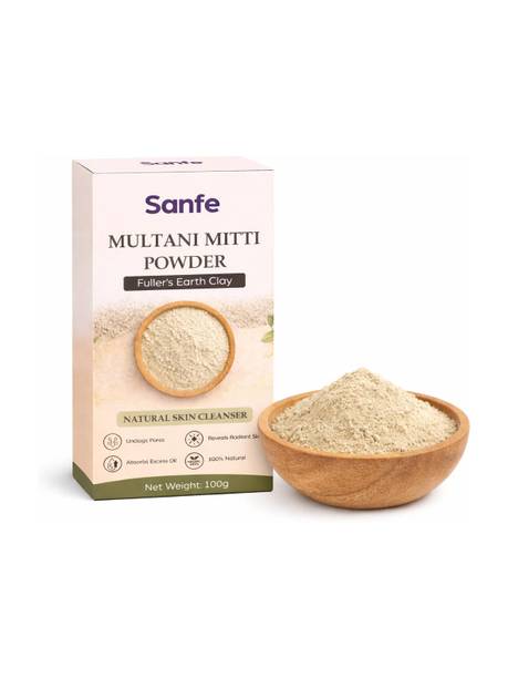 Sanfe PureClay Multani Mitti Powder |100% Pure Clay