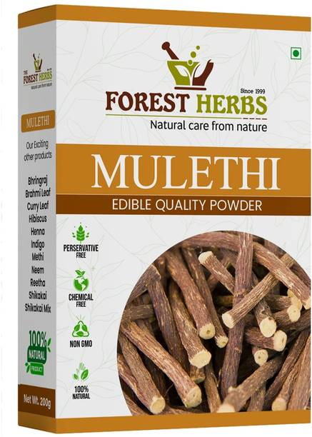Forest Herbs Mulethi Powder For Face, Hair & Skin | Yashtimadhu, Liquorice Powder for Eating