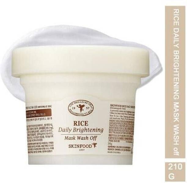 Skinfood Rice Daily Brightening Mask Wash Off For Men's & Women's -Best For Sensitive Skin