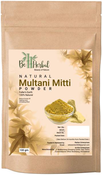 BE HERBAL Multani Mitti Powder For Skin Whitening & Hair Growth | 100% Natural (100gm)