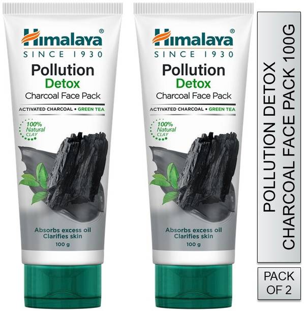 HIMALAYA Pollution Detox Charcoal Face Pack 100g (Pack of 2)