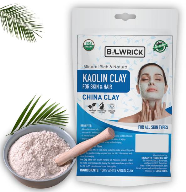 BALWRICK 100% Organic Kaolin Clay Powder 110 gm