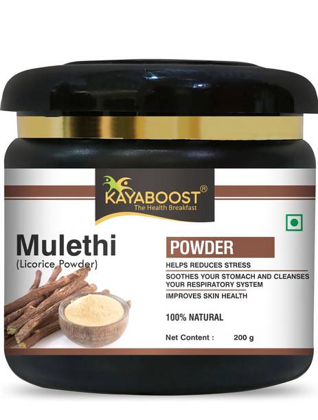 KAYABOOST Mulethi Powder for Face, Skin and Hair | Liquorice Powder for Eating