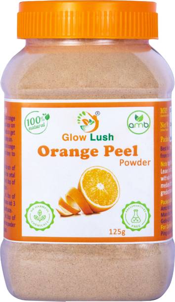 Glow Lush Orange Peel Powder (125 g) for Skin & Face – for Tan Removal & skin whitening