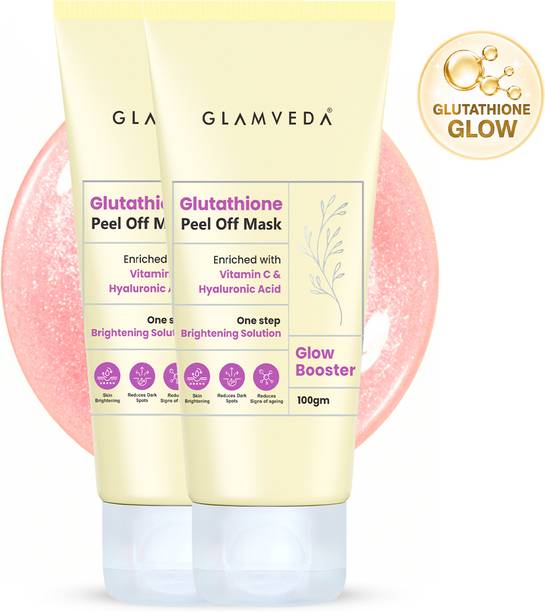 GLAMVEDA Glutathione Peel Off Mask Combo | Pack of 2 | for Clear, Smooth & Radiant Skin