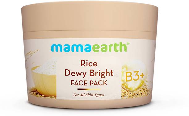 Mamaearth Rice Dewy Bright Face Pack with Rice Water & Niacinamide For Glass Skin