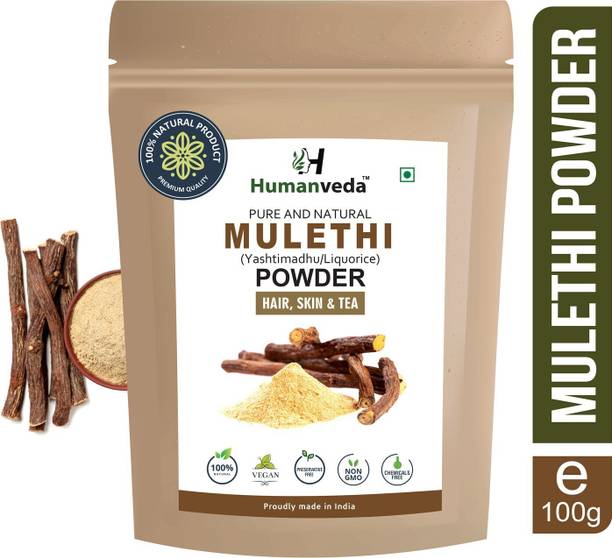 Humanveda Natural & Herbal Mulethi (Licorice Yastimadhu) Powder For Hair & Skin Treatment