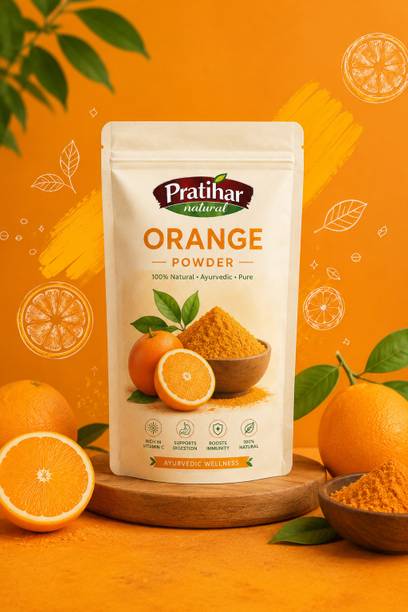 Pratihar Natural Orange Peel Powder for Face Pack & Glowing Skin | Pure Natural OrangePeel Powder