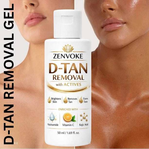zenvoke De Tan Removal Gel 50ml Professional Tan Remover Skin Glow Gel