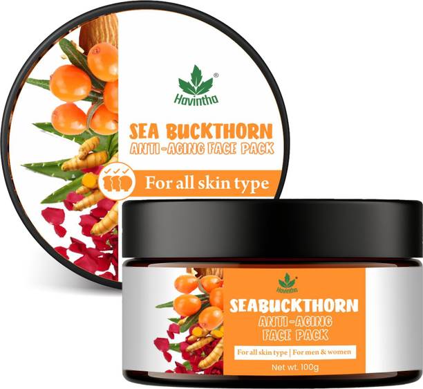 Havintha Sea Buckthorn Anti-Aging Face Pack for Wrinkles, Fine Lines & Dark Spots