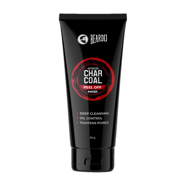 BEARDO Charcoal Peel Off Mask | For Glowing Skin | Detoxing Facial Kit for Men