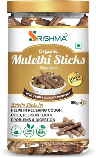 Srishma Liquorice (Mulethi) Root Whole | For Health, Skin and Hair Care