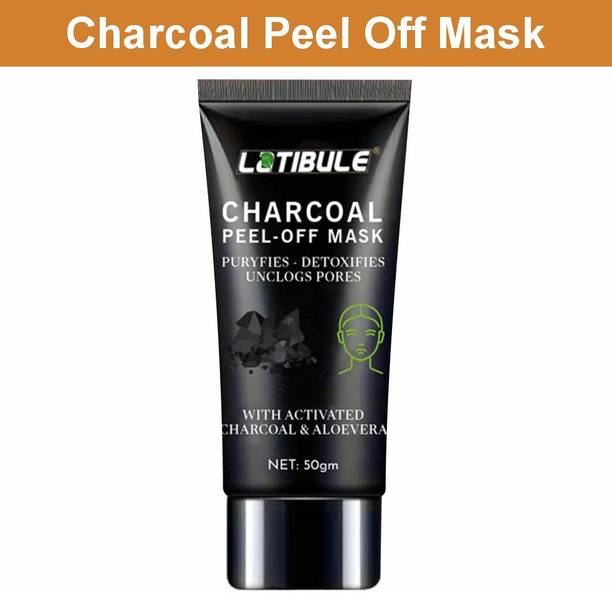 Latibule Activated Charcoal Peel Off Face Mask With Aloe Vera For Oil Free