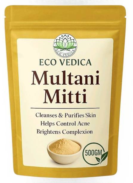 Ecovedica 100% Pure Natural & Organic Multani Mitti Powder For Skin & Hair Care (500g)