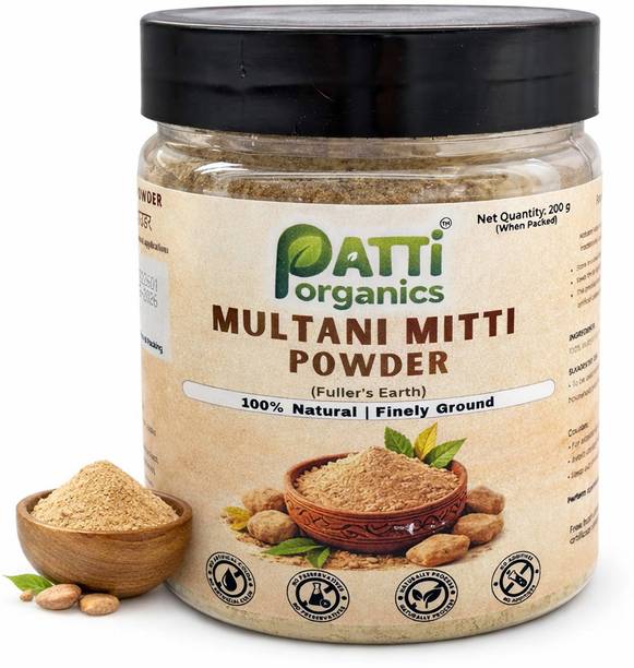 PATTI ORGANICS Multani Mitti Powder 100% Natural Fuller’s Earth | Natural Face Pack
