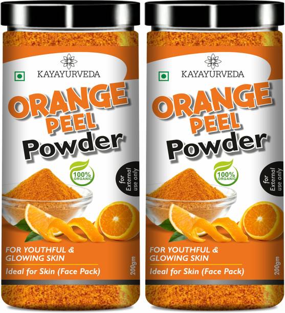KAYAYURVEDA Orange Peel Powder for Tan Removal, Face Cleansing and Make Skin Glowing