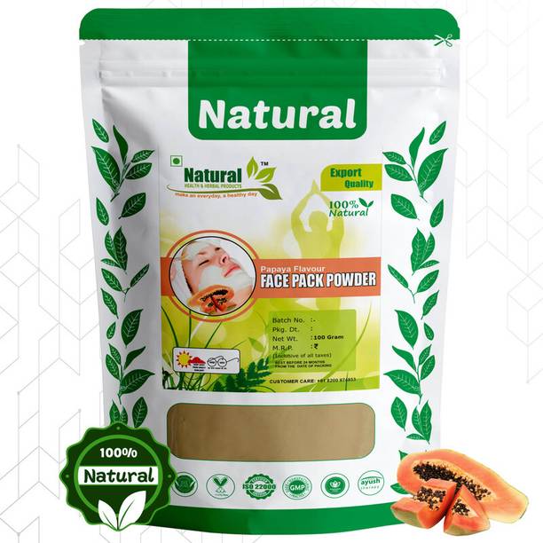 Natural Health and Herbal Products Tropical Delight- Papaya Face Pack Powder for Refreshed & Revitalized Complexion