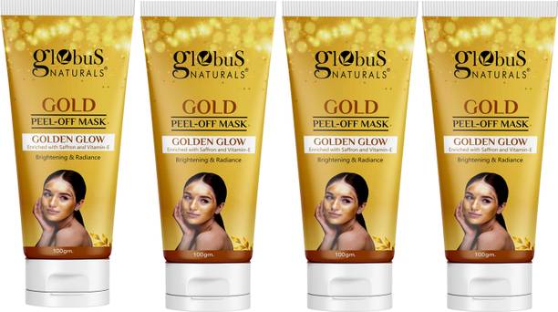 Globus Naturals Gold Peel Off Mask Enriched with Vitamin-E, For Golden Glow & Radiance