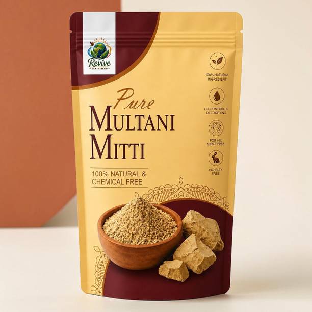 REVIVE EARTH GLOW Revive Plus Natural Multani Mitti Face Pack for Skin Care (450g)