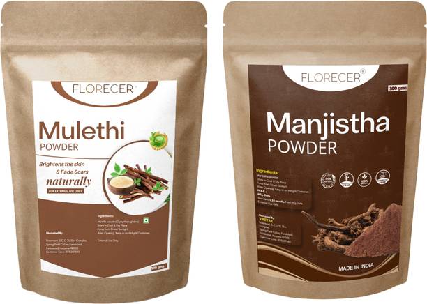 FLORECER Manjistha Powder And Mulethi Powder For Face- Each Gram