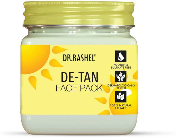 DR.RASHEL De-Tan Face Pack For Skin with Walnut & Clove Extracts | Tan Removal Formula