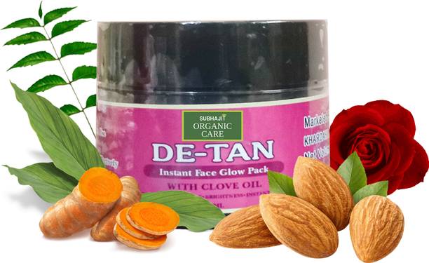 SUBHAJIT ORGANIC CARE De-Tan Face Pack Fore Instant Glow With Clove Oil & 56 Active Ingredients