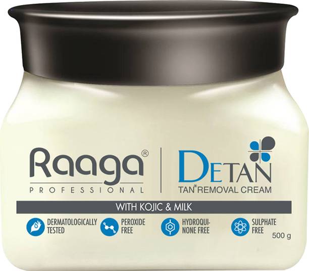 RAAGA PROFESSIONAL De-Tan Cream with Kojic and Milk for Radiant Skin