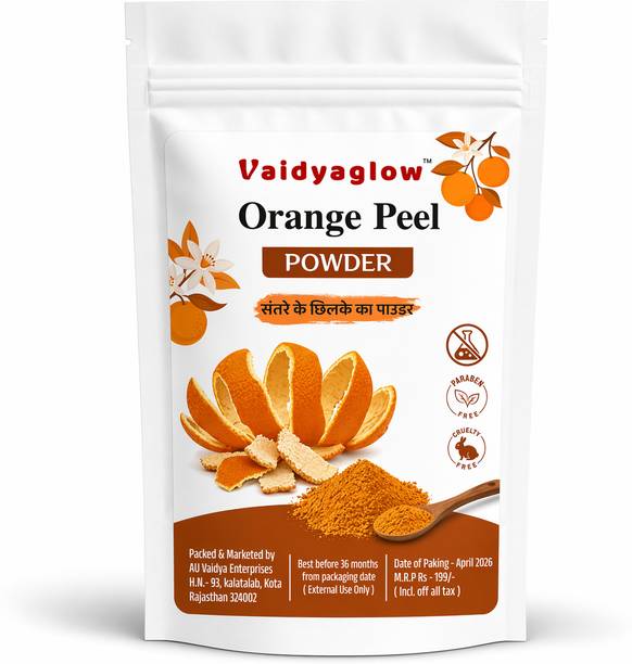 Vaidyaglow 100% Natural Orange Peel Powder | Santre Ke Chilke Ka Powder for skin hair