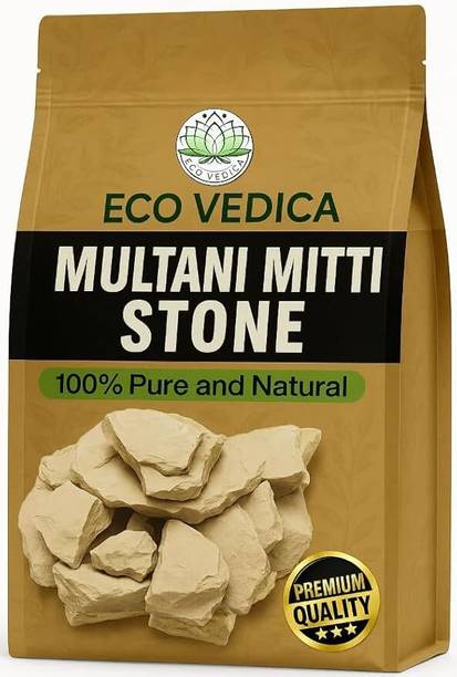 Ecovedica 100% Pure Multani Mitti Stone For Face, Skin And Hair