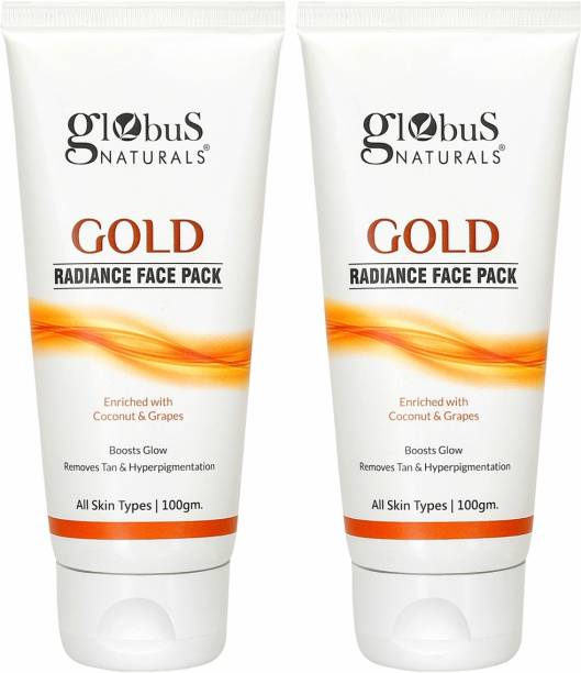 Globus Naturals Gold Radiance Anti Ageing & Brightening Face Pack Enriched with Saffron,