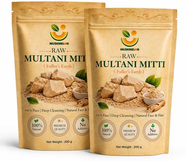 Muskmelon Lifestyle Raw Multani Mitti Pack of 2 (200g Each)