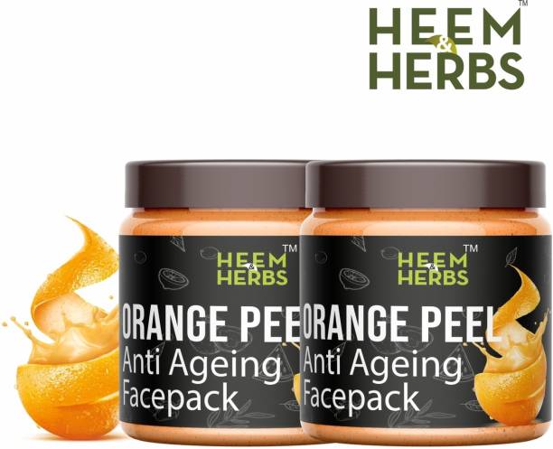 Heem and Herbs ORANGEPEEL ANTI AGEING FACEPACK PACK OF 2