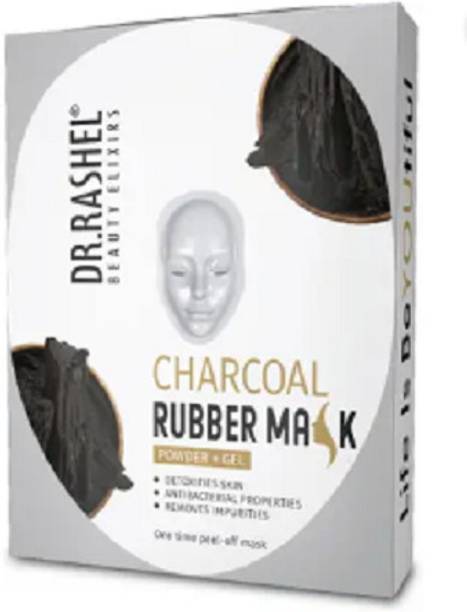 Dr rashell Charcoal Rubber Peel-Off Mask|Detox impurities, oil-buildup & give Healthy Glow|