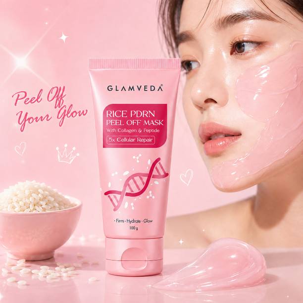 GLAMVEDA Rice PDRN & Collagen Peel Off Mask| Night Wrapping Face Mask