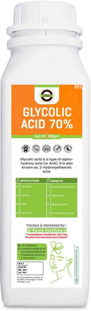 Oroots GLYCOLIC ACID(70%) (100gm) RAW for Cleansers, moisturizers, cream, masks etc