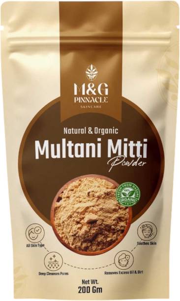 M&G Pinnacle Multani Mitti Powder | Face & Hair Packs | Removes Dead Skin, Cleanses Pores