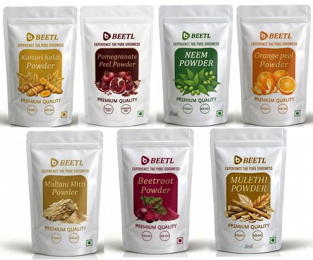 BEETL Kasturi Haldi, Neem, Beetroot, Mulethi, Multani Mitti, Orange & Pomegranate Peel