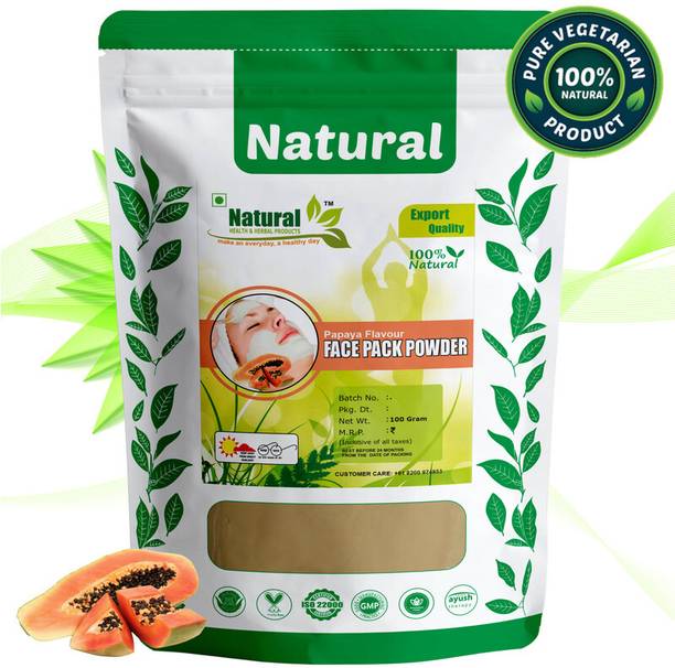 Natural Health and Herbal Products Papaya - Purifying Papaya Face Pack Powder for Clear & Blemish-free Skin