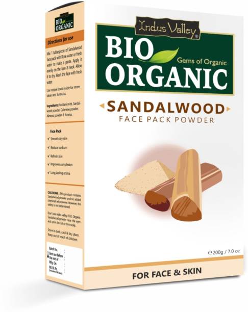 Indus Valley Bio Organic Sandalwood Powder (Chandan powder) for Face Pack & Skin Care