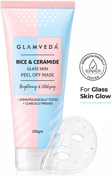 GLAMVEDA Rice Ceramide & Korean Glass Skin Peel Off Mask | Paraben Free