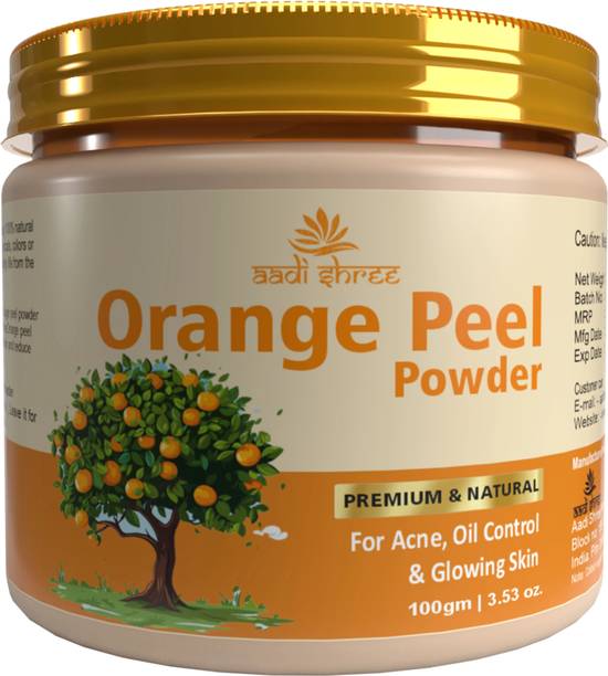 AADI SHREE Orange peel powder, glowing skin, oil control, tan removal face pack 100g