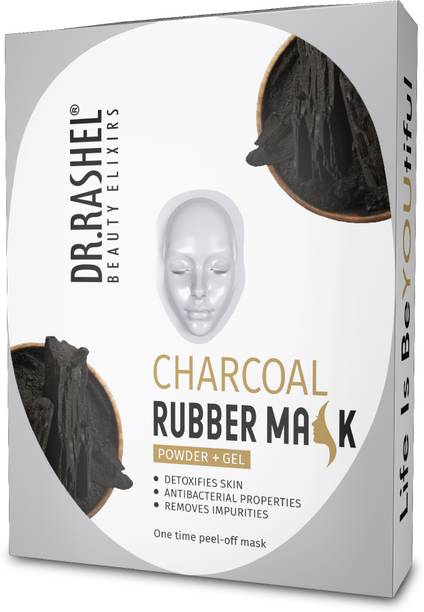 DR.RASHEL Charcoal Rubber Peel-Off Mask|Detox impurities, oil-buildup & give Healthy Glow|